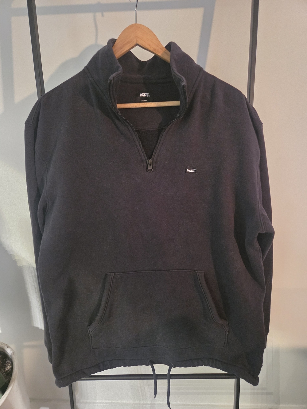 Vans Men's Black Half-Zip Pullover Sweatshirt